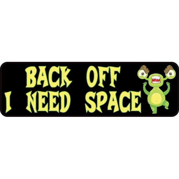 10inX3in Alien I Need Space Bumper Sticker Vinyl Car Truck Decal Stickers