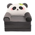 thumbnail image 1 of Sofá cama plegable para niños, silla plegable, cama de dibujos animados, colchón de suelo con cremallera suave Negro, 1 of 9