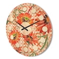 thumbnail image 3 of Designart 'Botanical Floral Retro I' Mid-Century Modern Wood Wall Clock, 3 of 5