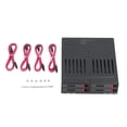thumbnail image 2 of Mobile Rack Backplane, 5.25” 4 Bay Hard Drive Enclosure Aluminum Trayless 6 Gbps HDD Docking Enclosure Built In Quiet Fan With Multiple Protections For External 2.5” HDD SSD,, 2 of 8