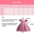 thumbnail image 4 of Flower Girls Embroidered Princess Dress Puff Sleeve Wedding Birthday Party Gown, 4 of 7