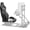 Black, variant on Universal Racing Seat with Adjustable Backet, Bucket Seat with Double Lock Slide for Universal Racing Simulator Cockpits, PU Leather (Black+Blue)
