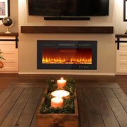 Electric Fireplace,36-Inch Recessed & Wall-Mounted Electric Fireplace – Modern LED Fireplace Heater with Remote Control, Adjustable Flame Color & Speed, Timer, Low Noise, 750W/1500W