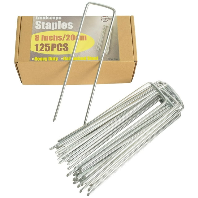 Abrazaderas para Paisajismo Sprigra calibre 8 galvanizadas paquete de 125 unidades de 20 cm