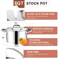 thumbnail image 4 of Stainlss Stl Stock Pot and Saucpan with Lid Bundl, 8 Quart Tri-ply Bas Cooking Pot with Glass Lid, 2 Quart Sauc Pan Induction Pot for Cooking, Ovn & Dishwashr Saf, 4 of 8