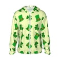 thumbnail image 1 of KLL Veste à Capuche Extérieure Protection Solaire UPF 50+ pour Hommes et Femmes Imprimé Saint-Patrick Manches Longues Pêche Randonnée Performance-TG, 1 of 7