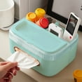 thumbnail image 4 of Tissue Box Living Room Coffee Table Remote Control Storage Box Napkin Paper Box Multifunctional Paper Box, 4 of 6