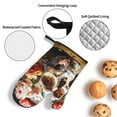 thumbnail image 3 of Naloa Rose Floral Skull Oven Mitts and Pot Holders 4 pcs Set, Cooking Baking Grilling Kitchen Oven Glove for Cooking, 3 of 6
