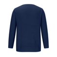 thumbnail image 5 of TFEOQRY Men's V Neck Sweater Textured Knitted Long Sleeve Solid Pullover Casual Fall Winter Warm Thermal Tops Dark Blue, 5 of 6