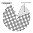thumbnail image 2 of Lsque Gray Checkboard Print Christmas Tree Skirt, Tree Skirt with Ties or Velcro, Perfect for Holiday Decorations, Halloween, and New Year-48", 2 of 7