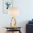 thumbnail image 2 of Bedside Lamp, Resin Bedside Table Lamp with Fabric Shade, Modern Living Room Bedside Table Lamp, 2 of 5