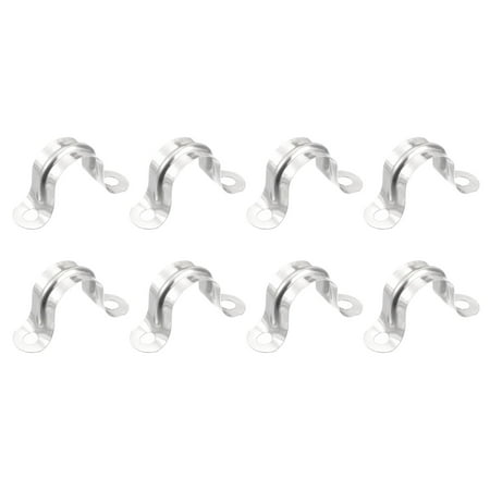 

Uxcell 16mm 2 Hole U shaped Rigid Pipe Straps Bracket Tube Clip 8 Pack