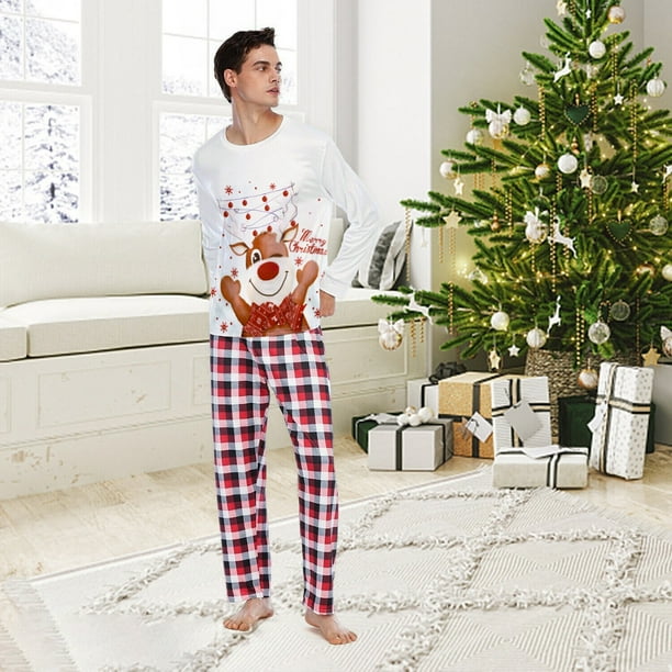 Familia Adulto Ninos Bebe a juego Navidad PJs Pijamas Navidad Ropa de dormir Trajes Hombres 4XL Bodega Aurrera en linea