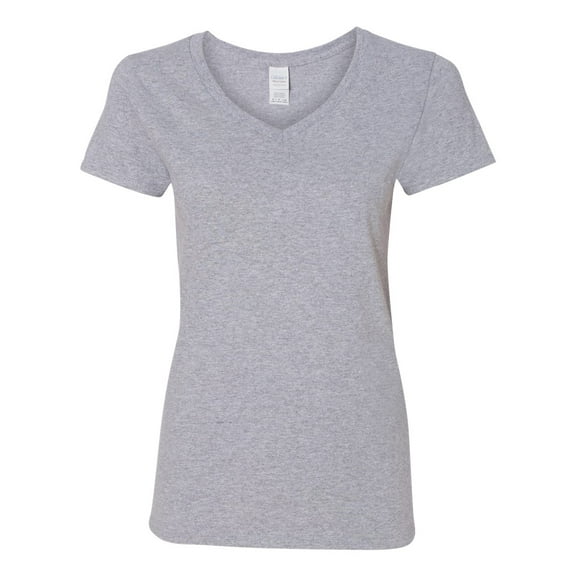 Gildan Heavy Cotton V-Neck T-Shirt for Women Semi-Fitted