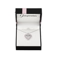 thumbnail image 2 of Believe by Brilliance Sterling Silver Plated Simulated Pink Sapphire and CZ Heart Pendant Necklace, 2 of 2