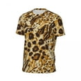 thumbnail image 5 of T Shirt For Men Gold Leopard Print Animal Pattern Trending Gym T-Shirts Short Sleeve Comfortable Tsh, 5 of 7
