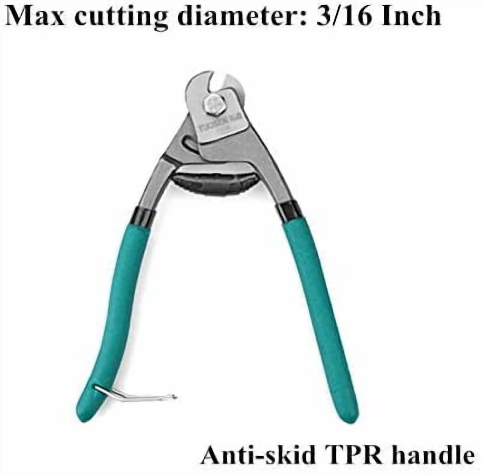 ABCISI 8 Inch Steel Wire Rope Cutter, Inner Outer Bicycle Brake Shift Cable Cutting Pliers, Heavy Duty Multifunction Pincers Tool for Soft Hard Cable Decking,Railing,DIY Projects,Clothes line,Winches