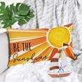thumbnail image 3 of Be The Sunshine Lumbar Decorative Rectangle Pillow Cover 12 x 20, Summer Boho Watercolor Sun Sunset Porch Patio Outdoor Pillowcase, Spring Bohemian Seasonal Couch Cushion Case Home Decor, 3 of 5
