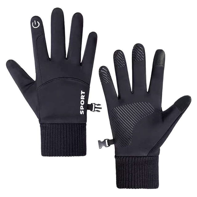 Gants d'Hiver Chauds Gants à Écran Tactile Course Conduite Cyclisme Gants Hommes Femmes-Taille m