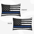 thumbnail image 2 of Daiia Thin Blue Line Flag Pattern Bedding Waterproof Pillow Protector Zippered Queen – Bed Bug Proof Pillow Encasement-14"x20", 2 of 6