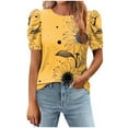 thumbnail image 2 of Mareep Hauts d'Été P-2TG T-Shirt à Manches Courtes Col Rond Imprimé pour Femmes Haut Ample Hauts pour Femmes en Liquidation, Cadeau, 2 of 7
