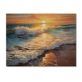 thumbnail image 3 of Designart "Sunlit Horizons Beach Photo V" Nautical & Beach Print on Natural Pine Wood, 3 of 5