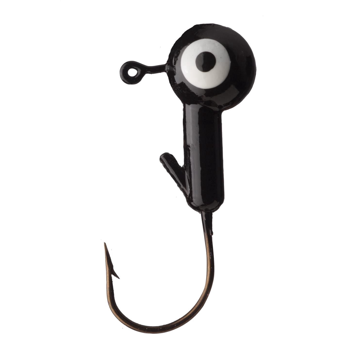 Eagle Claw WBH38-4 Ball Head Jig, 3/8oz, 10pk, BLACK