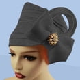 thumbnail image 2 of Beaded Bowknot Hat for Women Solid Color Ethnic Turban Wrap Cap, 2 of 5