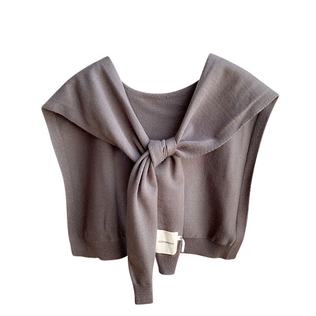 Bufandas de mujer de color liso de punto para exteriores, chal de invierno con cuello falso, bufanda decorativa Kangshi para el regazo y los hombros, bufanda para mujer