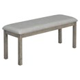 thumbnail image 6 of 6 Piece Dining Table Set, Rectangular Rubber Wood Dining Table with 4 Upholstered Chairs and 1 Bench, 6 of 8