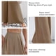 thumbnail image 4 of Pantalones Largos De Mujer Pantalones De Pierna Ancha De Talle Alto Pantalones Sueltos Con Cremallera Pantalones De Color Puro De Verano Caqui S, 4 of 5