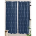 thumbnail image 5 of Tropical Palm Trees Living Room Curtains 2 Panel, Summer Coconut Trees Plants Navy Blue Cafe Window Treatment, Extra Long Farmhouse Bedroom Bathroom Kitchen Curtains Drapes 104"x72", 5 of 6
