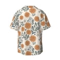 thumbnail image 6 of Lsque Sunflowers 5 print Men's Cuban Collar Short Sleeve Shirt Summer Beachwear Casual Button Down Fashionable Vacation Leisure Shirt-Medium, 6 of 7