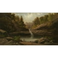 thumbnail image 2 of Robert S. Duncanson 24x15 Gold Ornate Framed and Double Matted Museum Art Print Titled - Mountain Pool (1870), 2 of 4