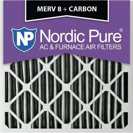 20x20x2 Pleated MERV 8 Plus Carbon AC Furnace Air Filters Qty