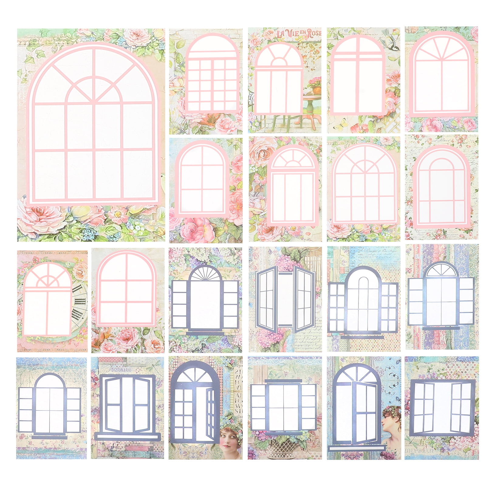 1pcs/lot Kawaii Scrapbook Sticker Vintage Window Garden