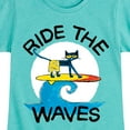 thumbnail image 3 of Pete The Cat - Ride The Waves - Toddler And Youth Girls Short Sleeve Graphic T-Shirt, 3 of 6