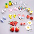 thumbnail image 2 of Pendientes para mujer resina hechos a mano dibujos animados Arco Iris piruleta hielo fresa palomitas piña plátano gota divertido regalo Tan Jianjun  unisex, 2 of 2
