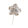 thumbnail image 4 of Decoración navideña de flor de Pascua artificial con tallo para interior y exterior. Champán, 4 of 9