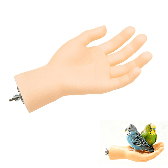 Bird Perches for Cage, Realistic Hand Shaped Parrot Perch, Bird Cage Hand Interactive Training Standing Toy, Heavy Duty Non-slip Bird Stand, Funny Parrot Perch for Parakeet Cockatiel