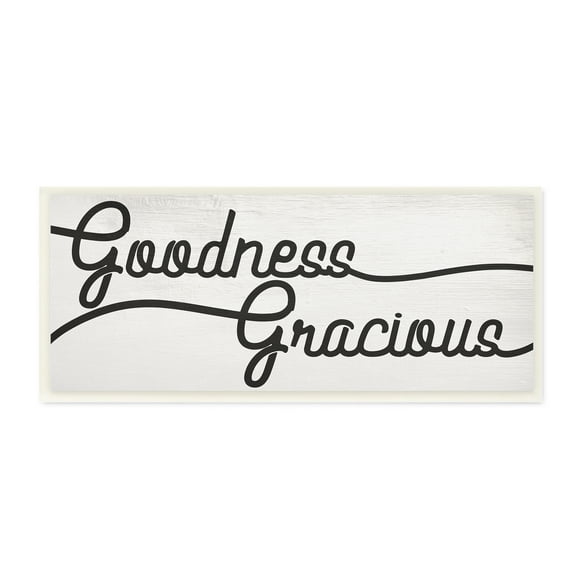 Stupell Industries Bold Goodness Gracious Phrase Minimal Family Text Typography Painting Unframed Art Print Wall Art, 7 x 17