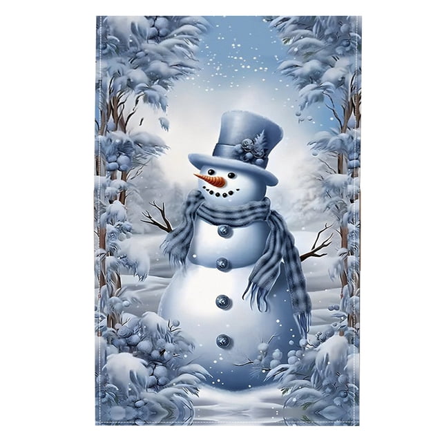 Christmas Snowman Table Runner Festival Restaurant Tablecloth Cushion Tablecloth Home Kitchen Table Decoration