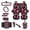Black and Pink - Love, variant on LedBack Cow Print Automotive Seat Covers Full Set of 14, Including Front and Rear Split Bench Seat Cover with Rearview Mirror Cover Center Console Pad Universal Fit Most Vehicle