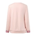 thumbnail image 5 of CFLVAEK Cowl Neck Velvet Tops for Women Plus Size Patchwork Sparkly Glitter Party Shirts Casual Long Sleeve Cocktail Club Pullover Shirts Pink S, 5 of 6