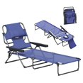 thumbnail image 2 of Resenkos Premium Foldable Recliner Chair, Comfortable Lounge Seat With Backrest, Ideal, Navy Blue, 2 of 11