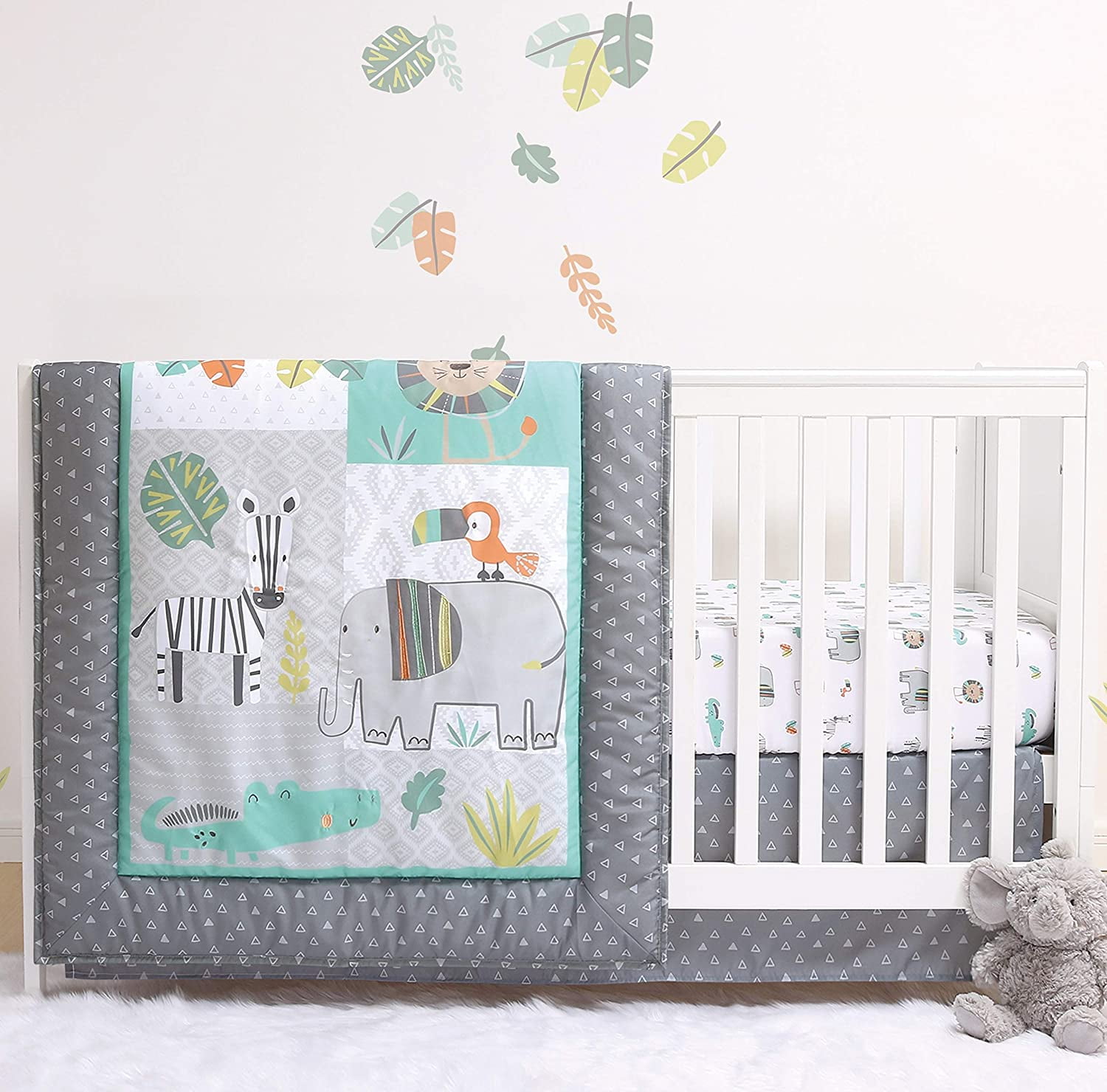 Safari Bedding Sets for Boys 3 Piece Nursery Set Crib Comforter