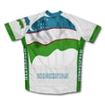 thumbnail image 2 of Uzbekistan Flag Short Sleeve Cycling Jersey  for Women - Size L, 2 of 3