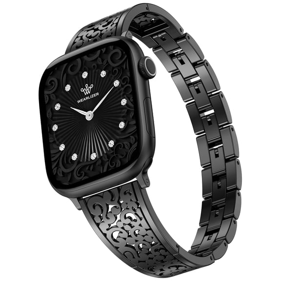 Wearlizer Stainless Steel Scrollwork Band Compatible with Apple Watch, Dressy Chain Bracelet for Women, 38/40/41/42/44/45/46/49mm, Series 11/10/9/8/7/6/5/4, SE, Ultra 3