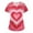 Red #072, variant on Valentine Day Nursing Scrubs Womens V Neck Medical Short Sleeve Cute Uniforms Love Heart Print Quick Dry Plus Size Scrubs with Pockets Watermelon Red M