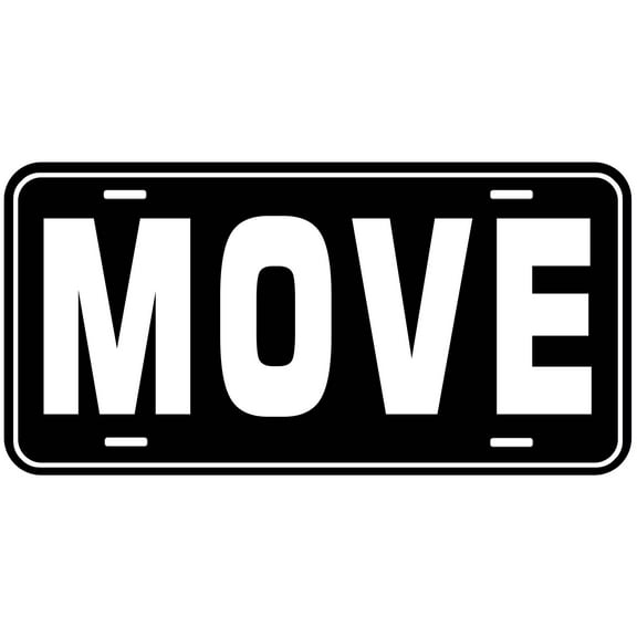 Move Novelty Car Auto License Plate